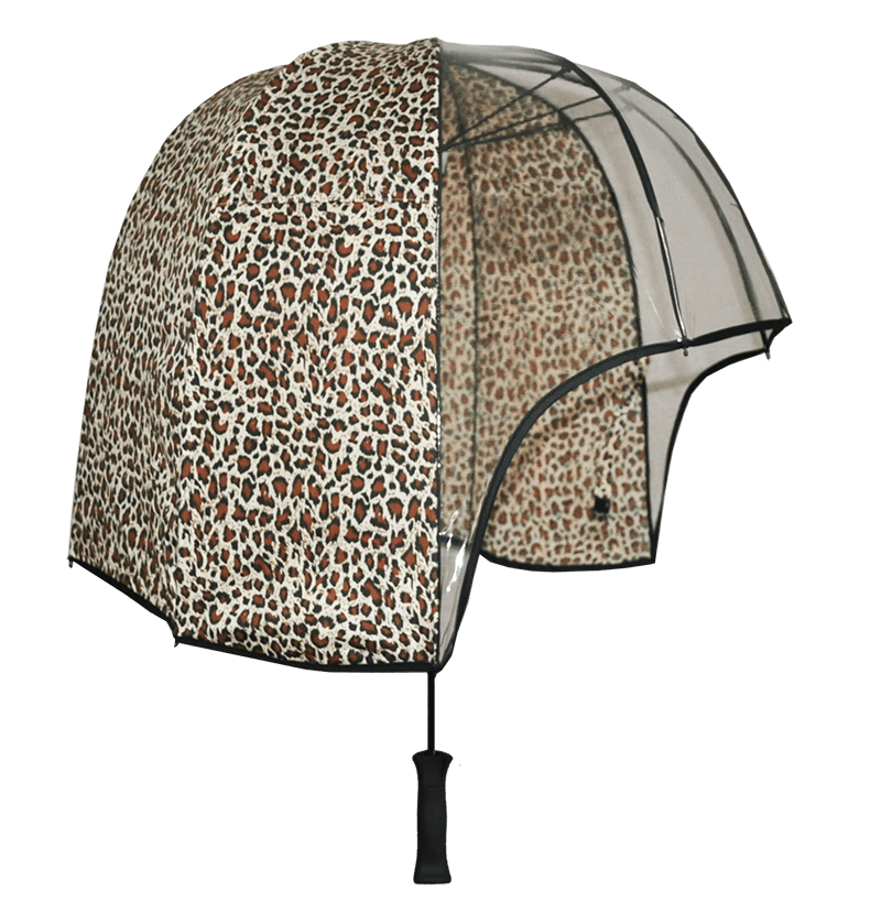 Panoramic windproof umbrella Leopard print