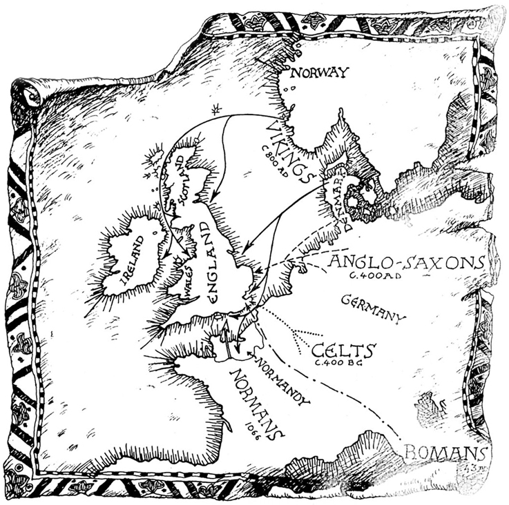 Map of England in 1066 Michael Lewis Google Arts