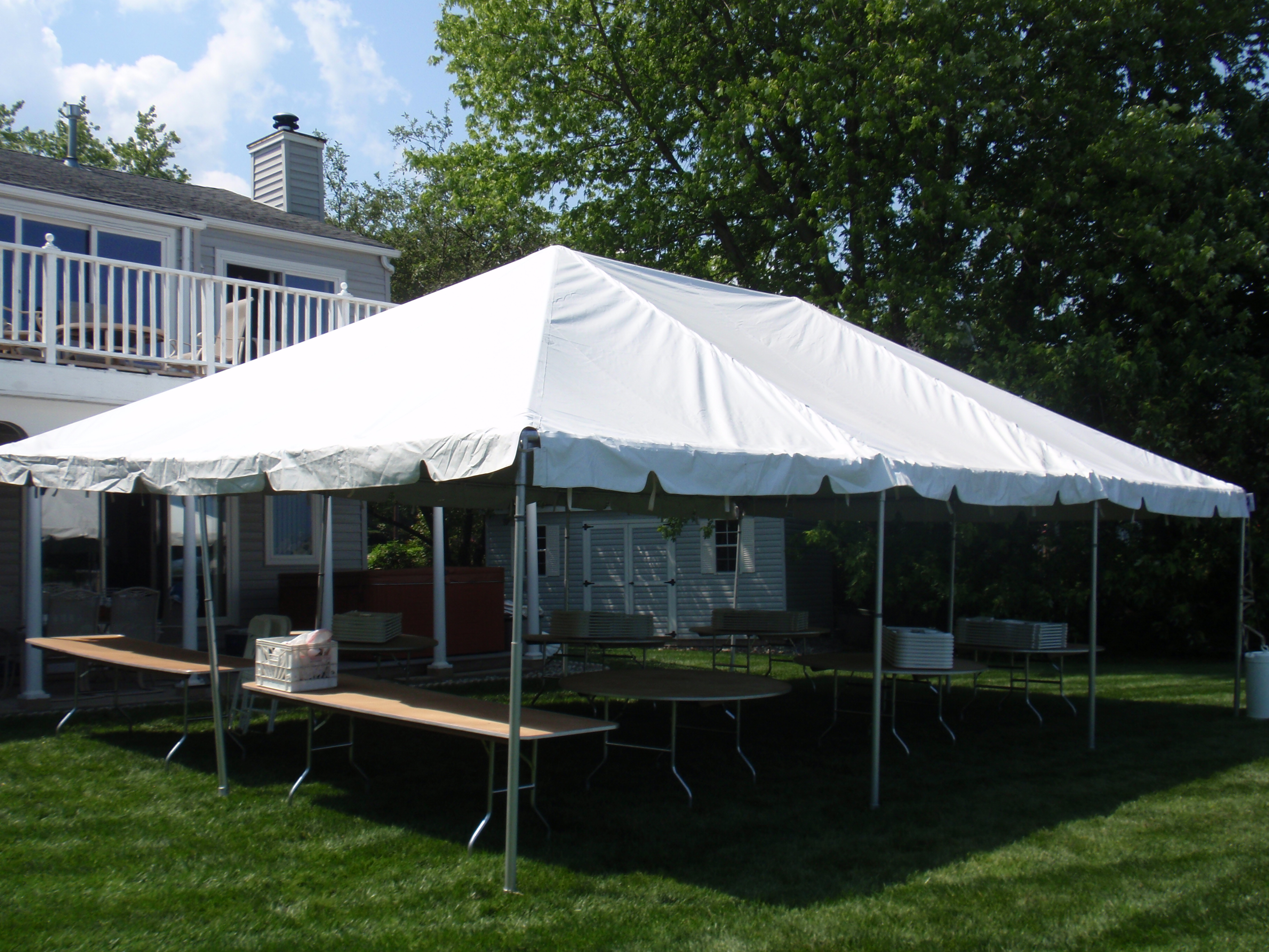 20′ X 30′ Frame Tent Rainy Day Party Rentals