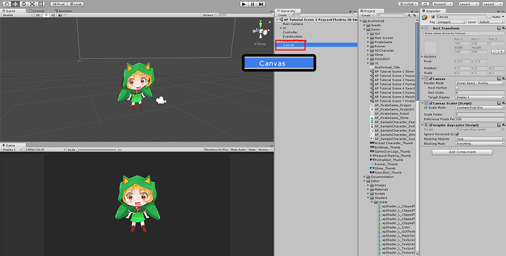 Using Unity 2D Canvas