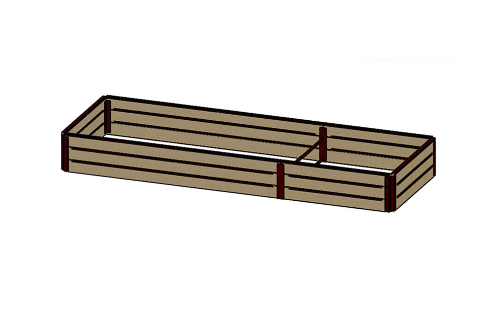 4x12 18" Tall Kit Raised Bed Brackets
