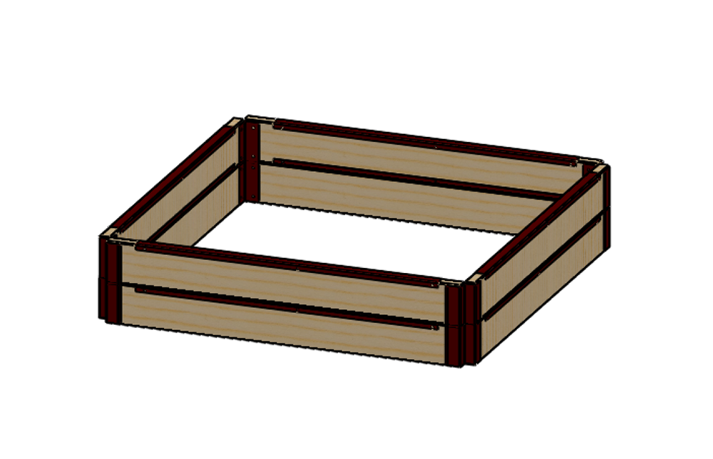 4x4 12" Tall Kit Raised Bed Brackets