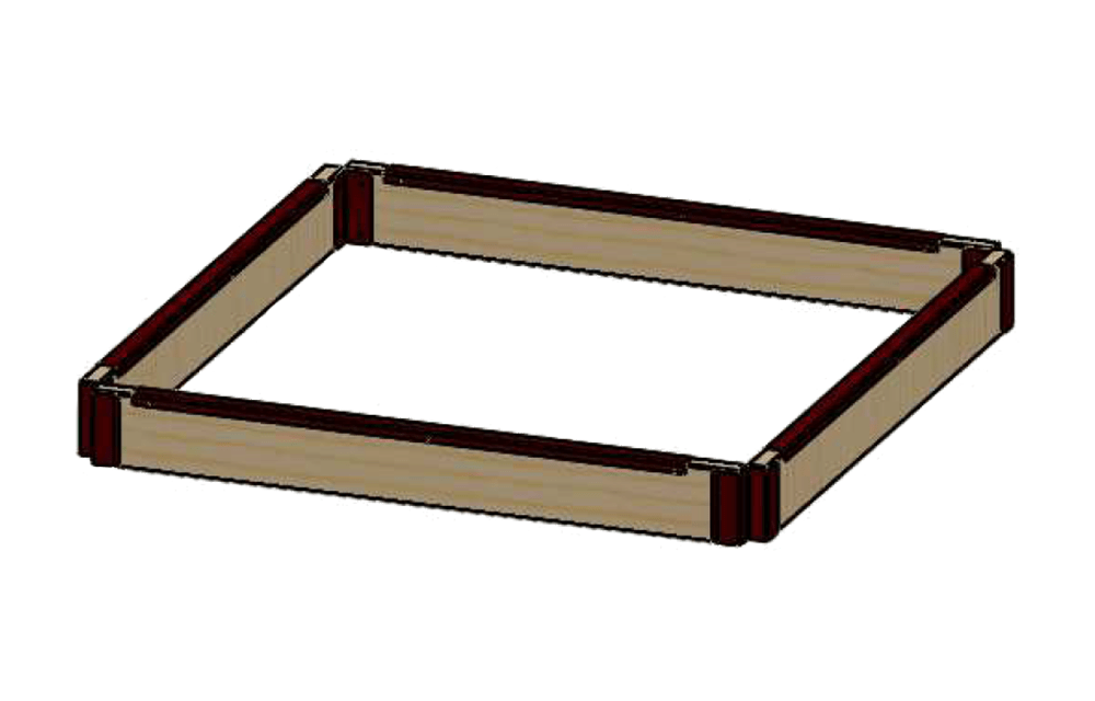 4x4 6" Tall Kit Raised Bed Brackets