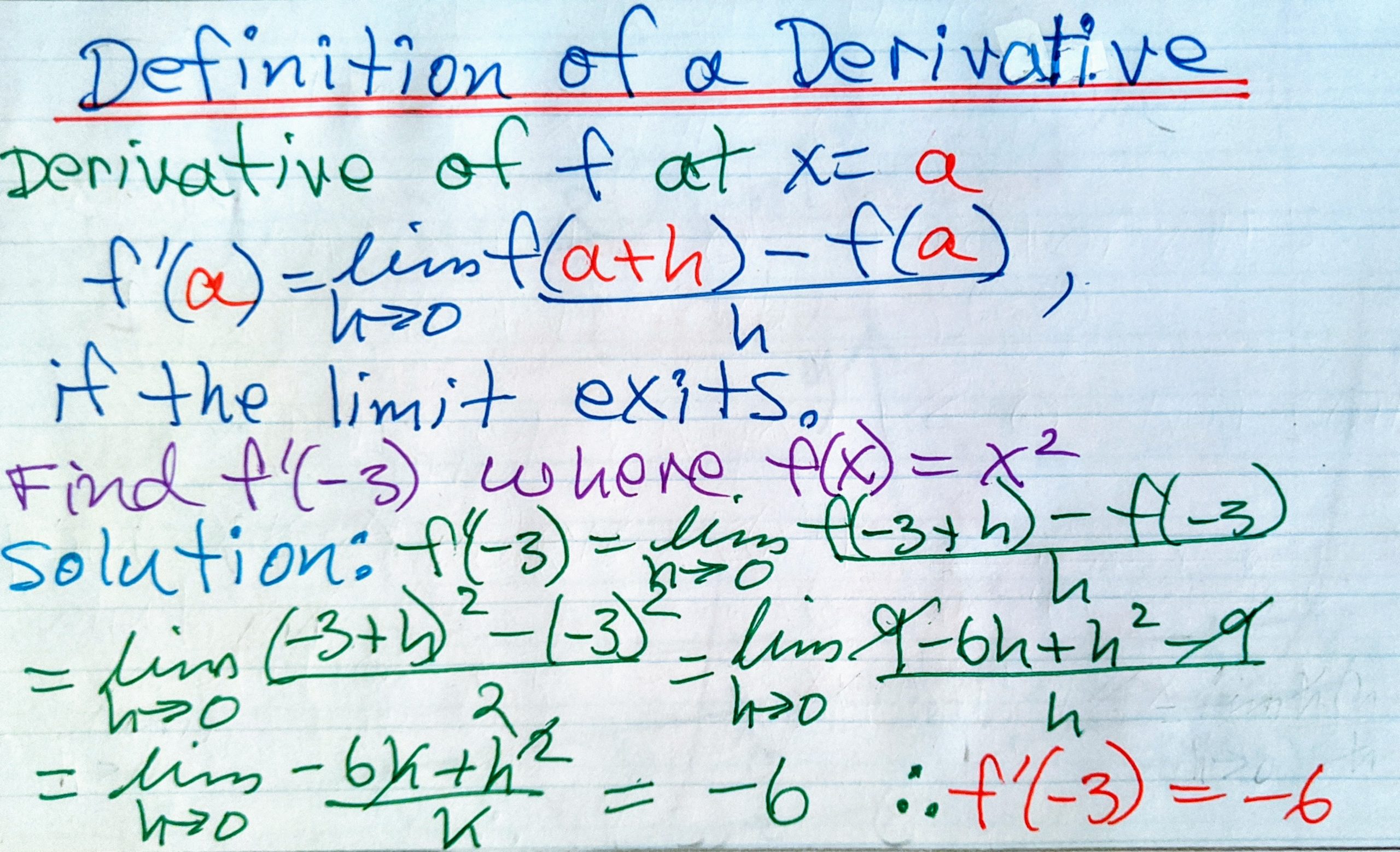 Definition of the derivative Math Worksheets & Math Videos, Ottawa, Toronto