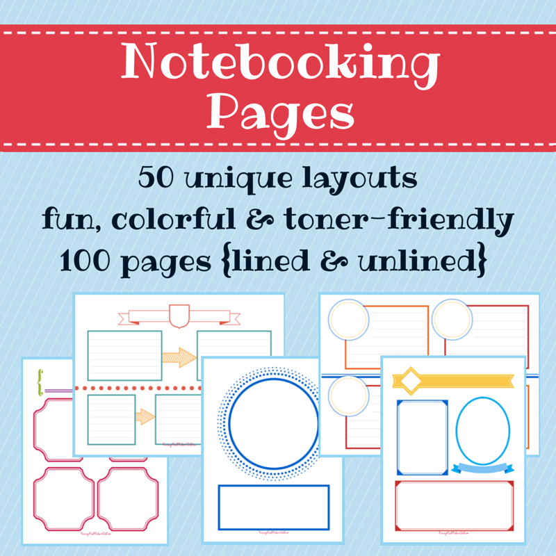 Notebooking Pages Templates Generic Themes