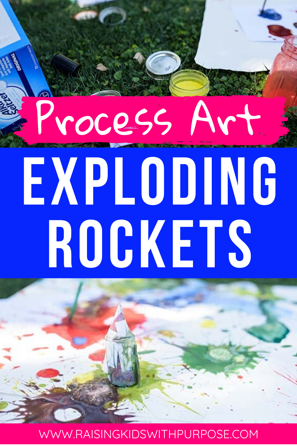 Creative Kids Paint Rockets Process Art Activity Raising Kids With