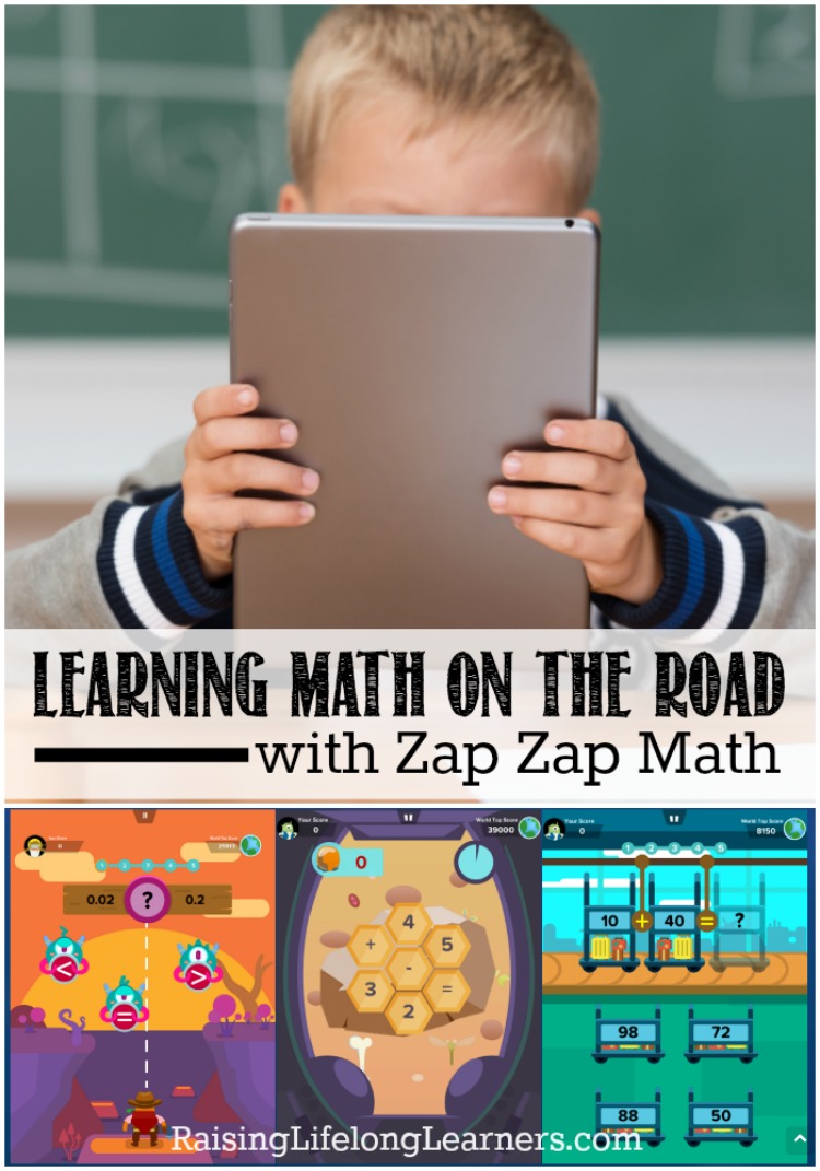 Learning Math on the Road with Zap Zap Math App Review
