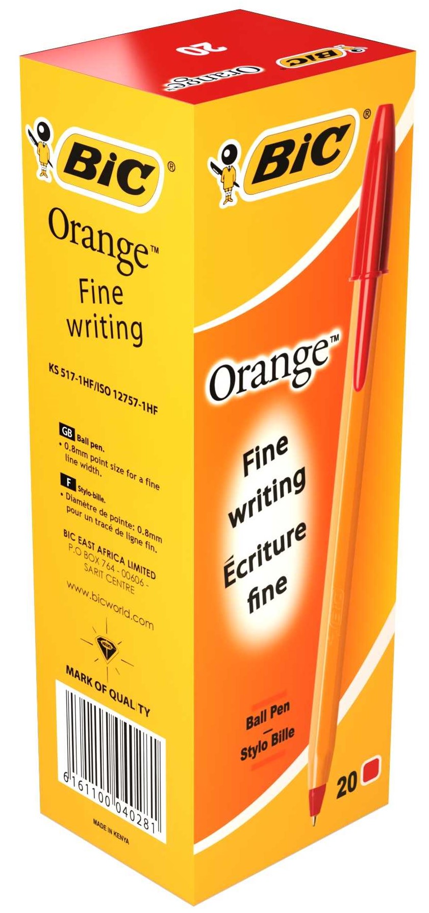 BIC Orange Fine Red Box Raisons Distributors Ltd