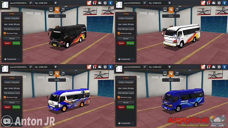 388 Livery Bussid HD, SHD, XHD, SDD & SSHD Jernih Raja Tips