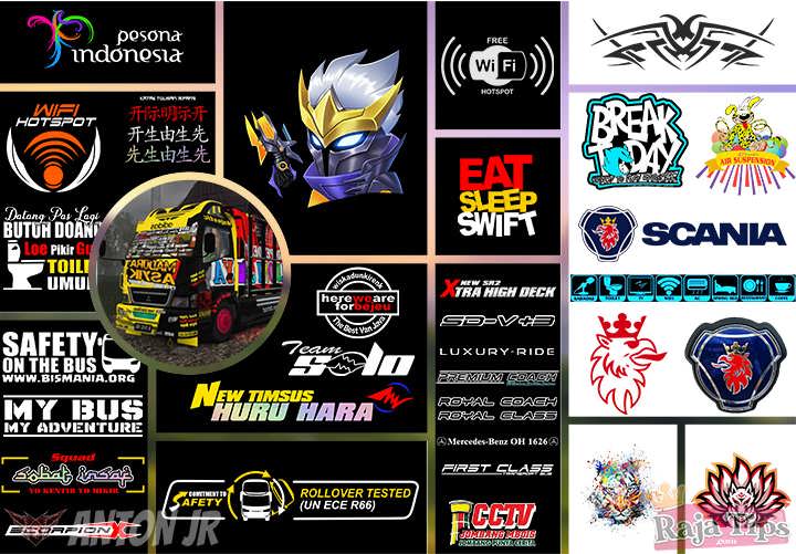 150 Stiker Bus Simulator Mentahan [Free Download]