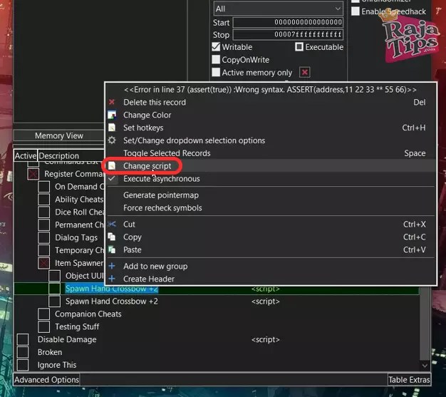 BG3 Cheat Engine Tutorial