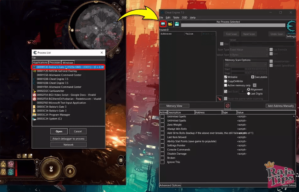 BG3 Cheat Engine Tutorial