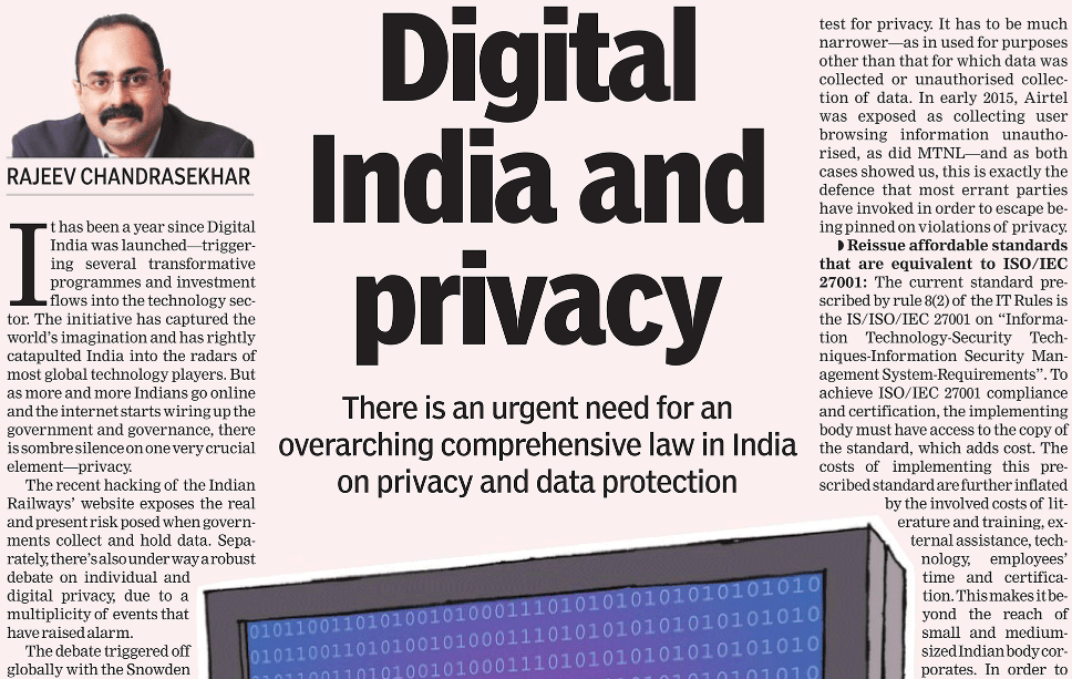 Digital India Rajeev Chandrasekhar