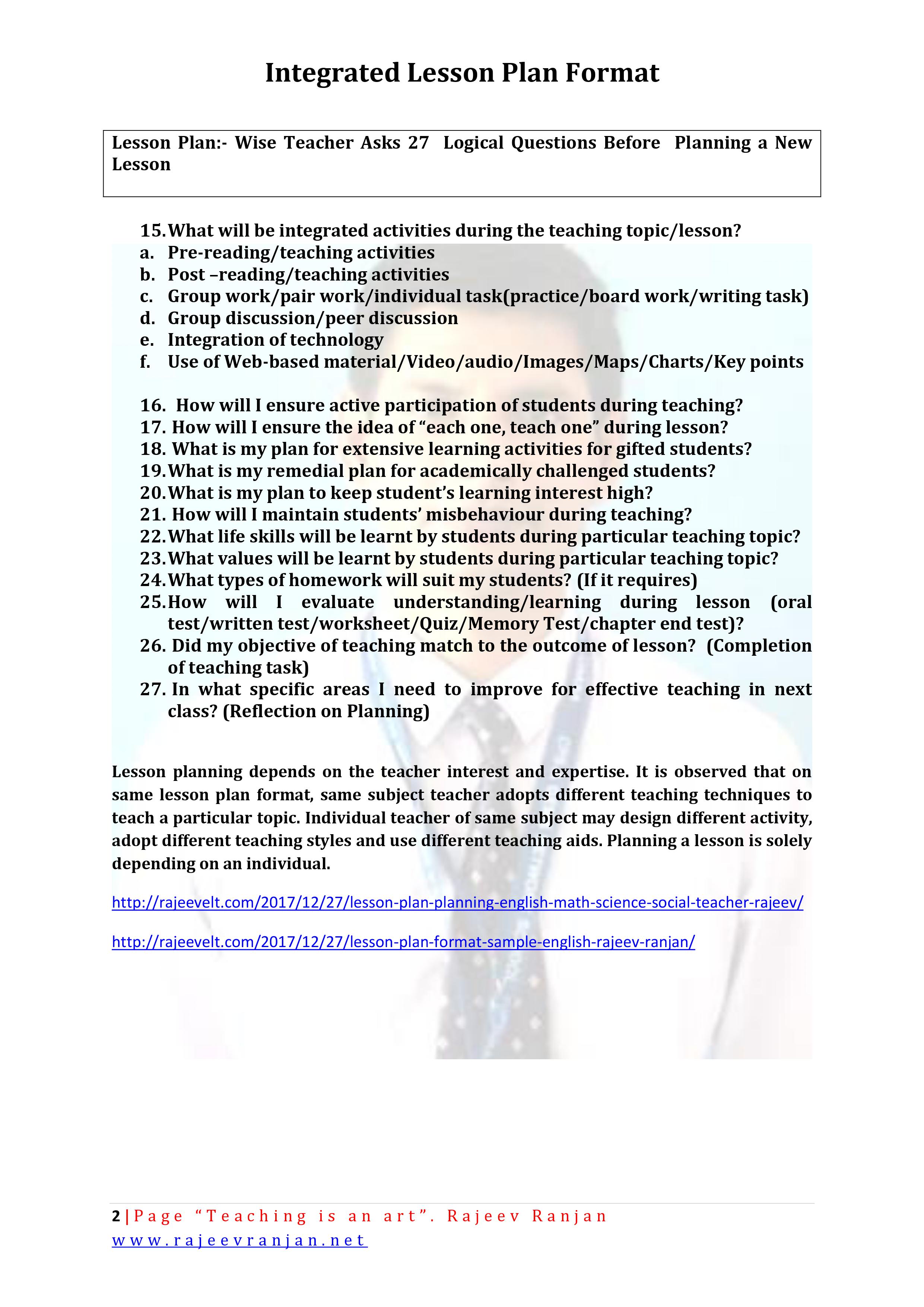 Lesson Plan Importance and Benefits of an Effective Lesson Planning