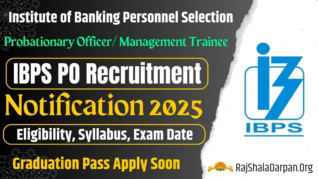 IBPS PO Recruitment 2025 Notification For 4200 Probationary Officer Posts Apply Online Shala Darpan