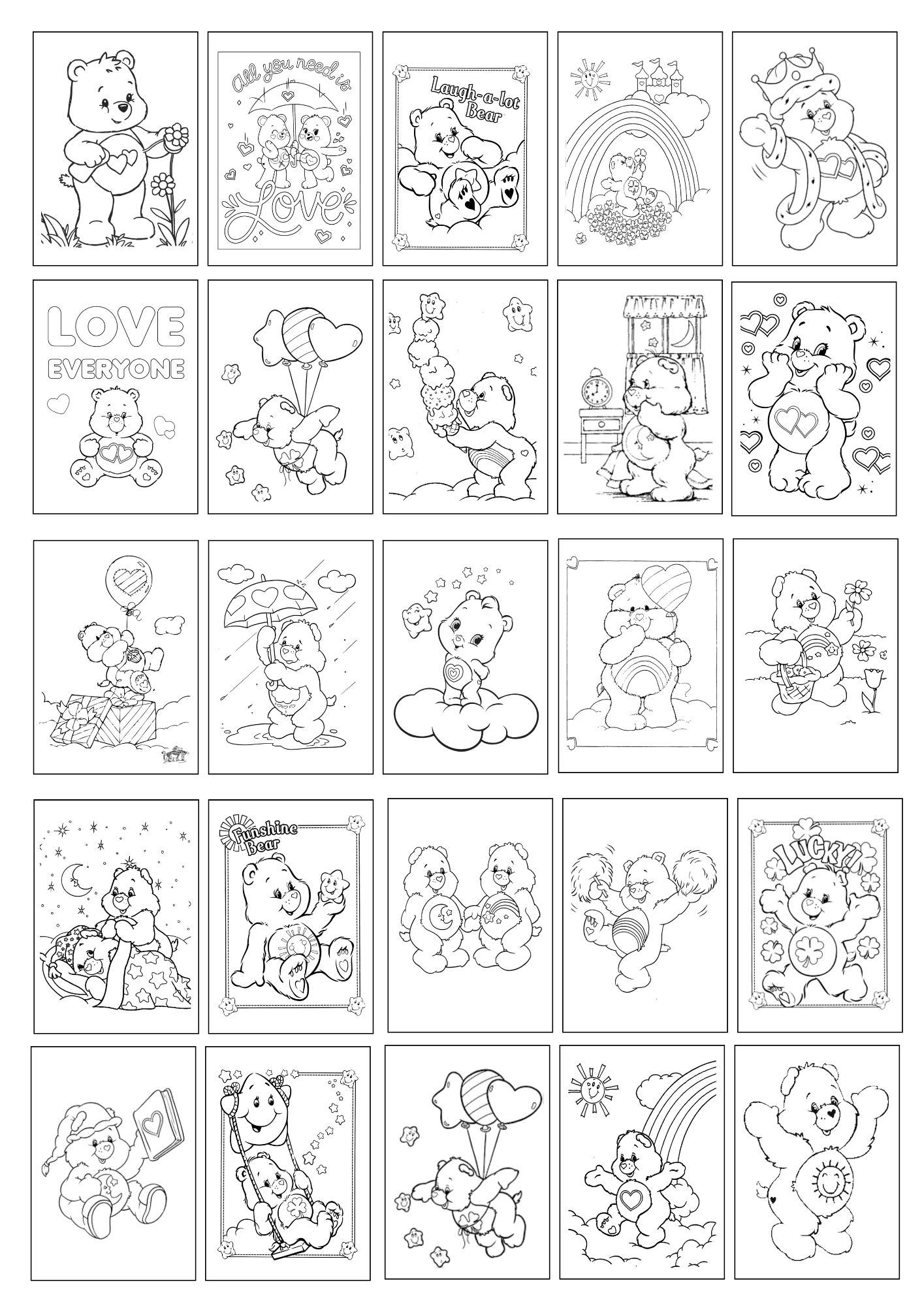 Laugh A Lot Bear Coloring Pages
