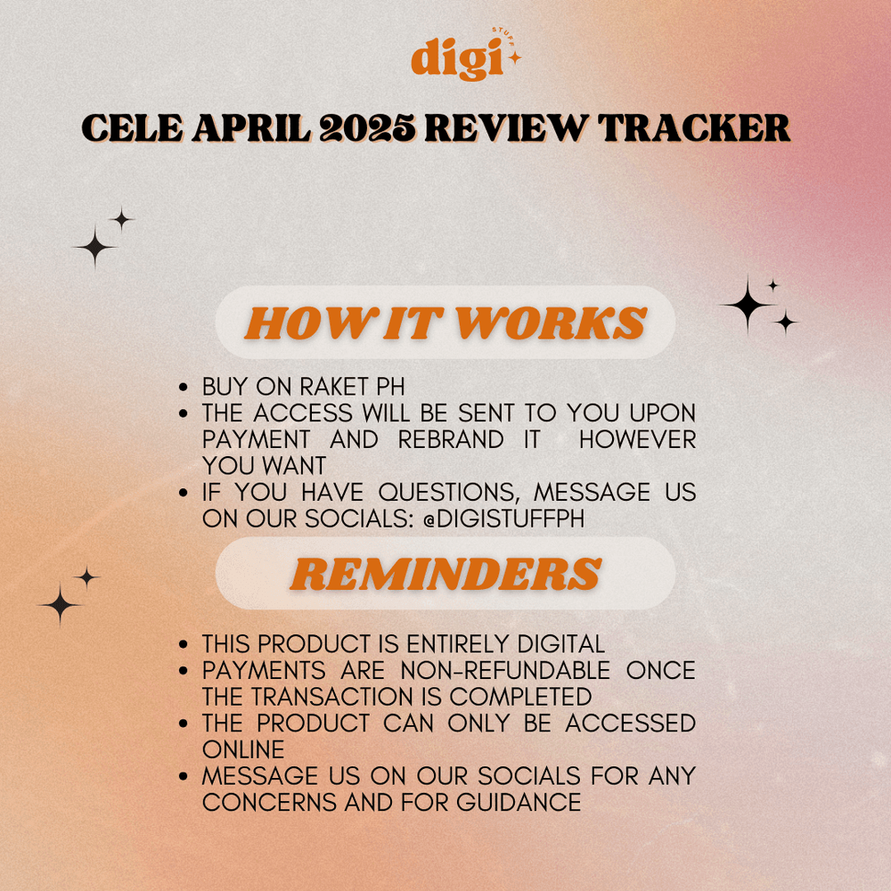 CELE APRIL 2025 AESTHETIC REVIEW TRACKER by thedigistuffph Raket.PH