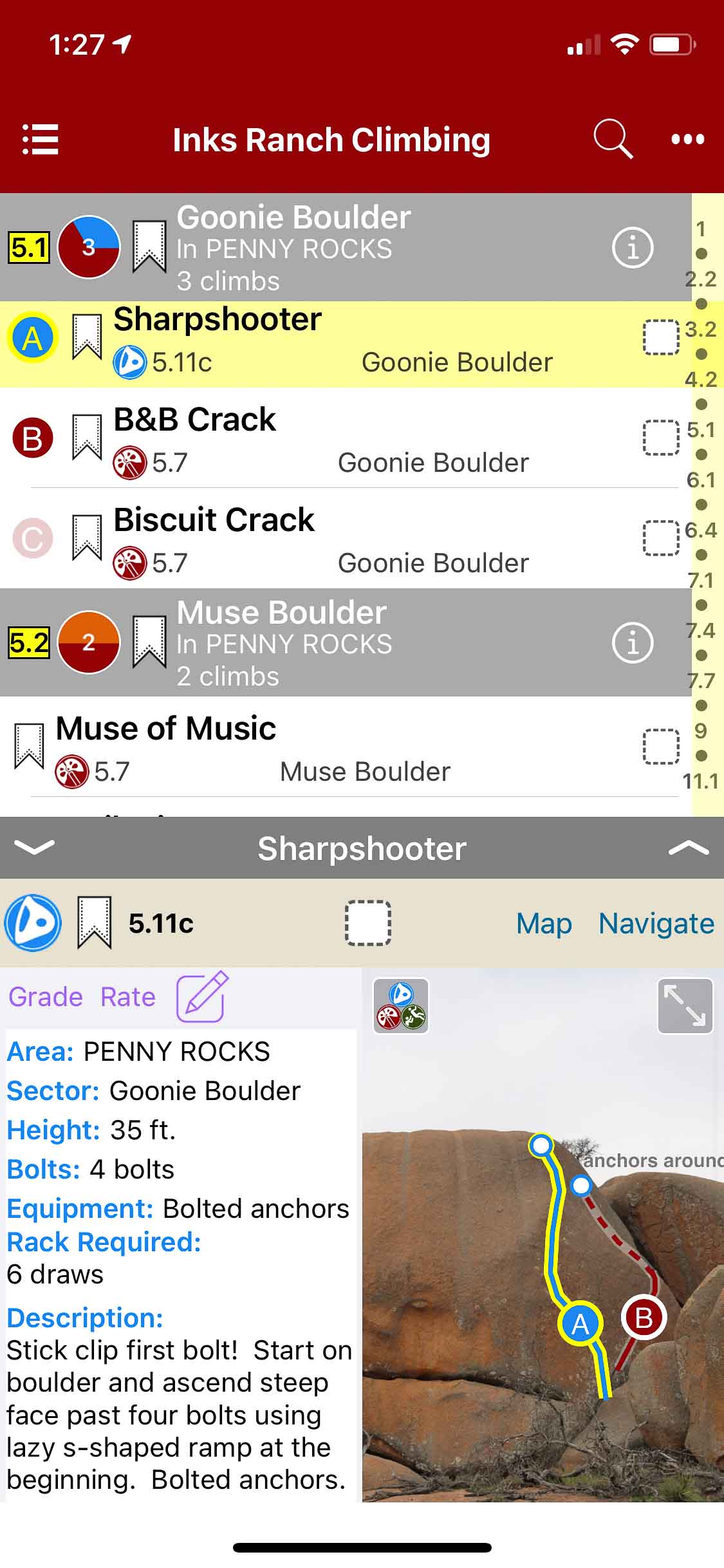 Inks Ranch Texas Rock Climbing Guidebook