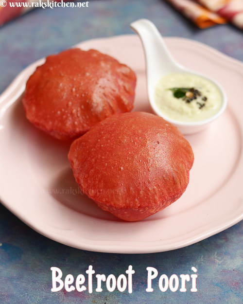 Beetroot poori recipe, Kids lunch box recipes Raks Kitchen
