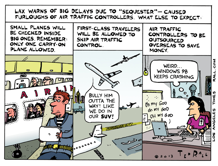 Los Angeles Times Cartoon What To Do About Delays At Lax Ted Ralls