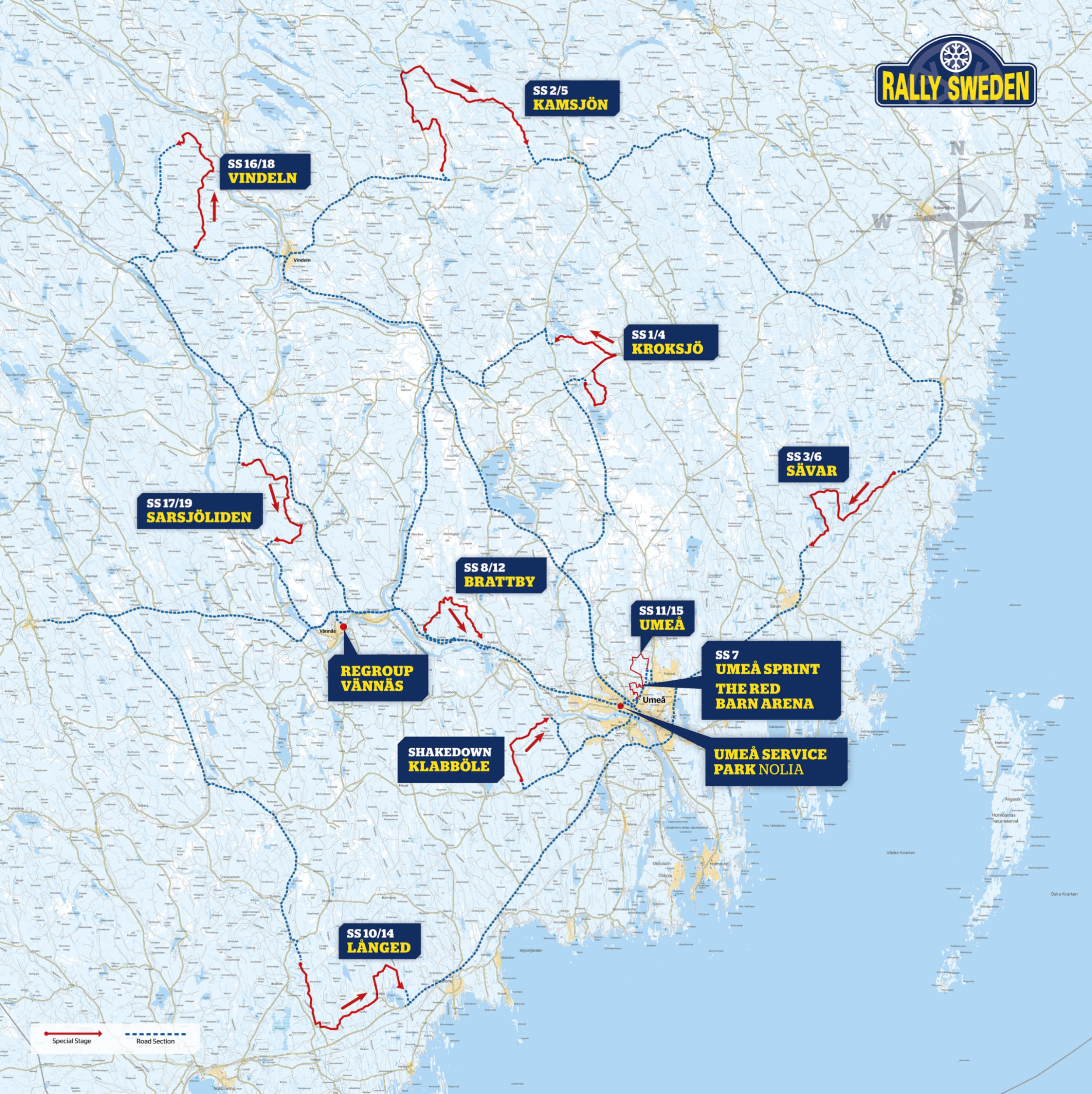 svenska rallyt sträckor 2023 Tävlingen | Rally Sweden