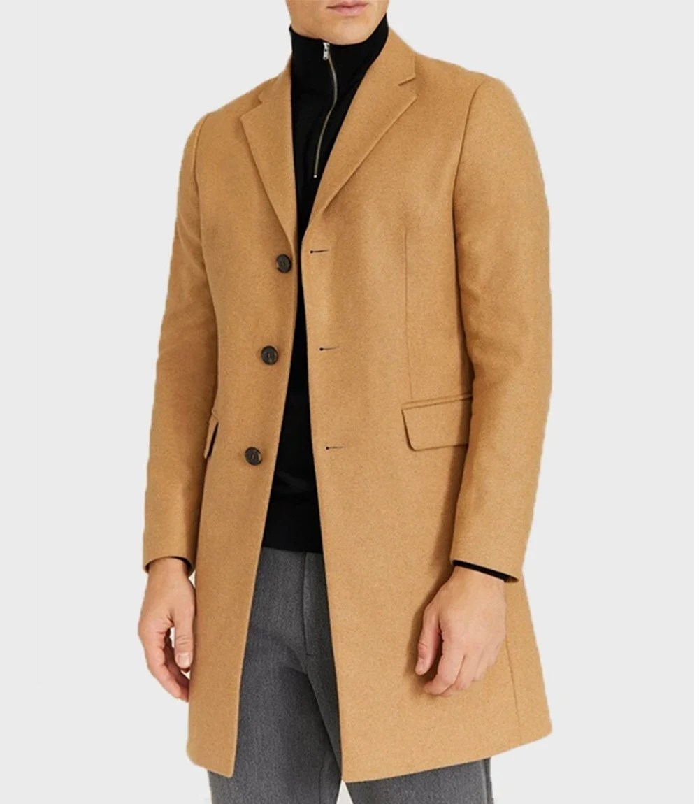 Men’s Camel MidLength Coat