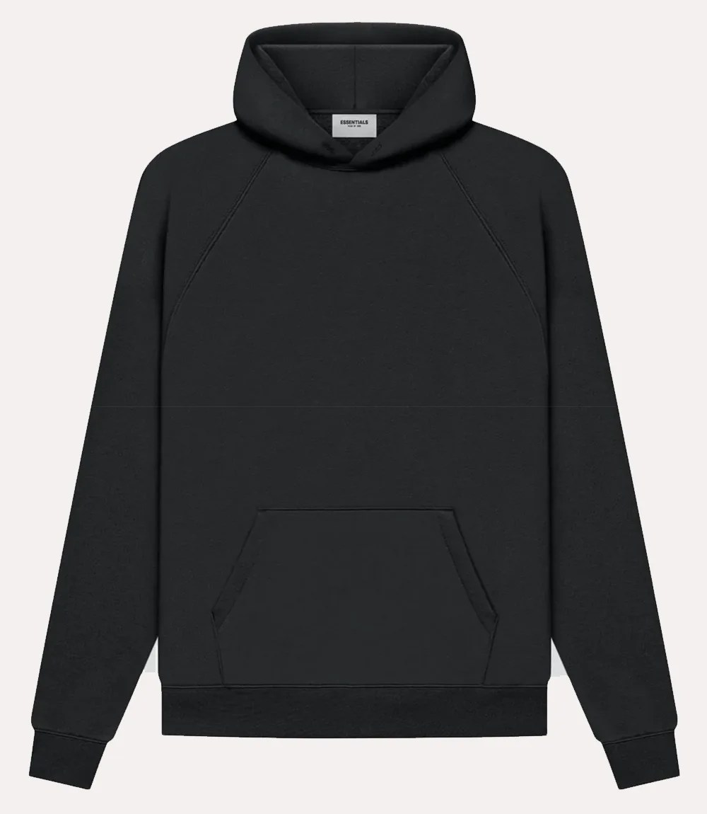 Black Essential Hoodie fear of god essentials black hoodie