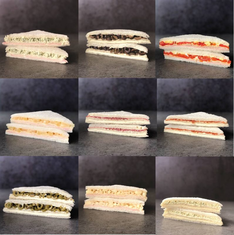 100 Sándwiches de miga Triples Especiales Ramallo Club Sándwiches