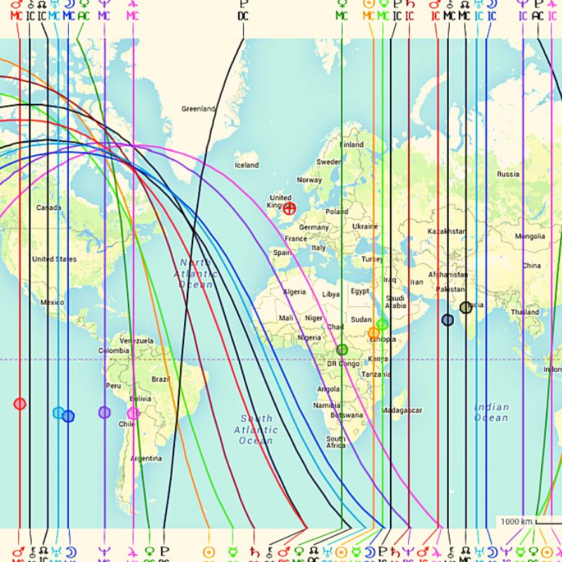 AstroCartography Online, Free Astro Map Astrology, 57 OFF