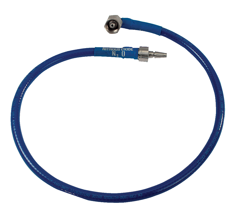 1m Nitrous Oxide Gas Hose DISS B.S. Probe R A Medical Services Ltd