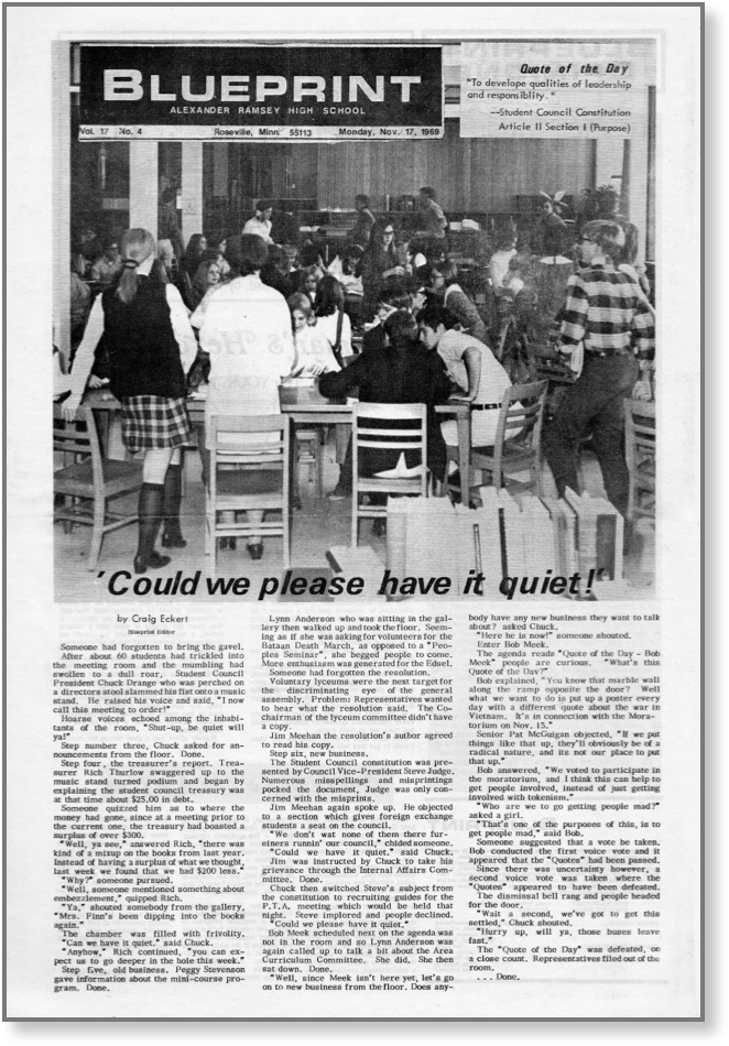 November 17, 1970 Ramsey student newspaper