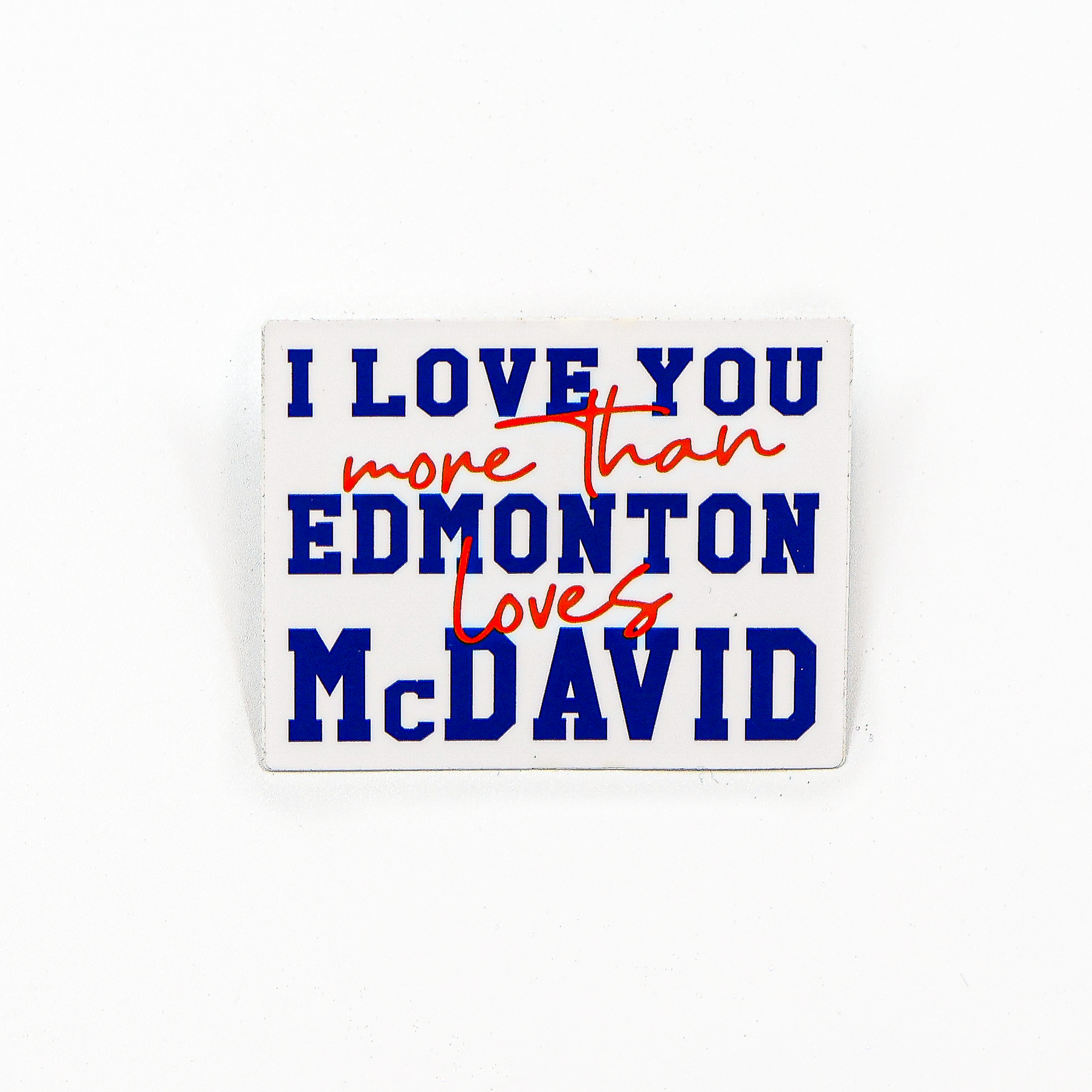 Edmonton Loves McDavid Vinyl Sticker RAM Shop