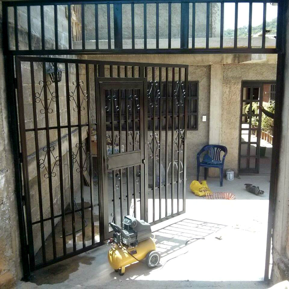 Garage Gate with Pedestrian Gate Insert Ramwill Industries