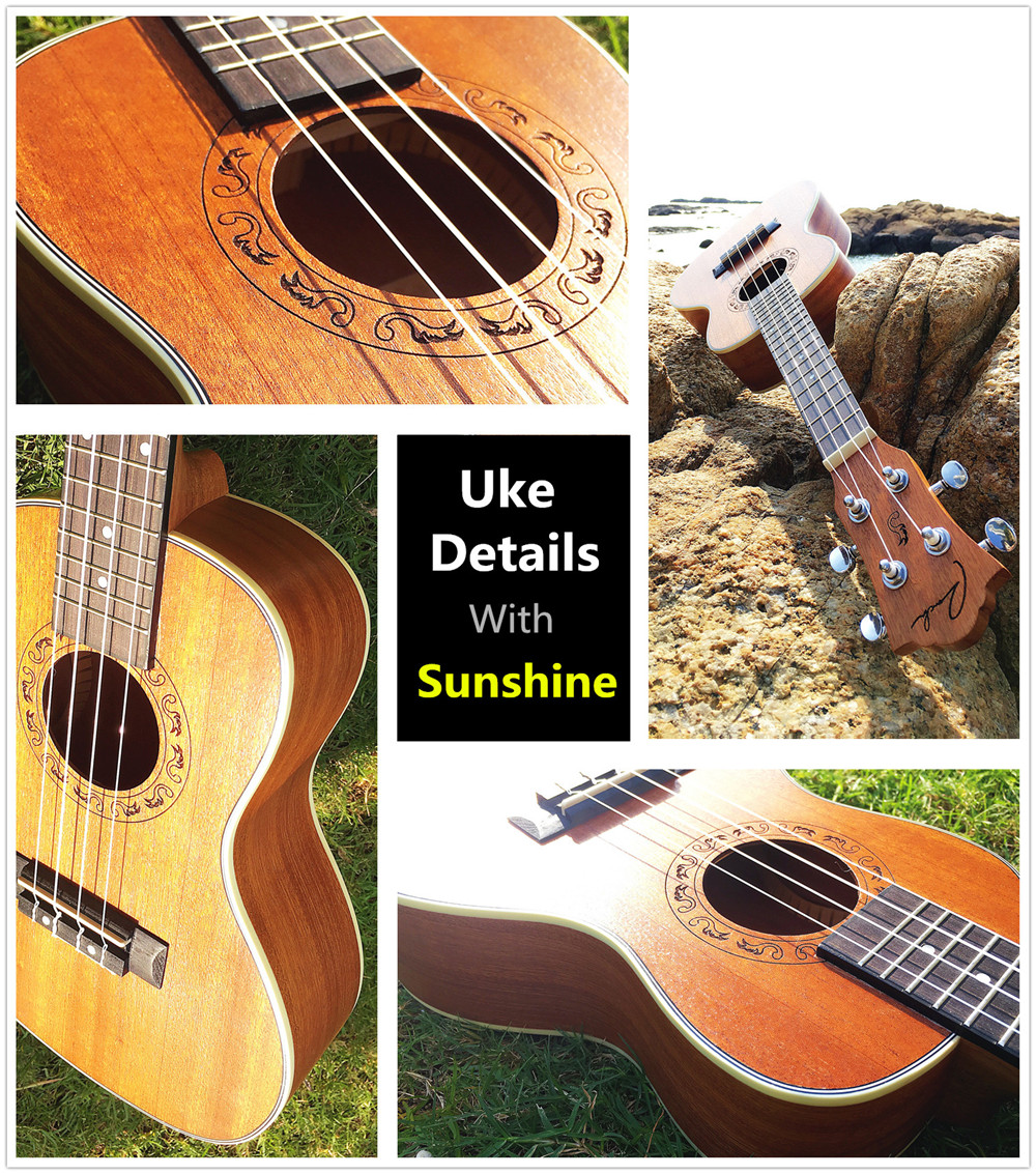Ranch Concert Ukulele For Beginner Set with Free Lessons