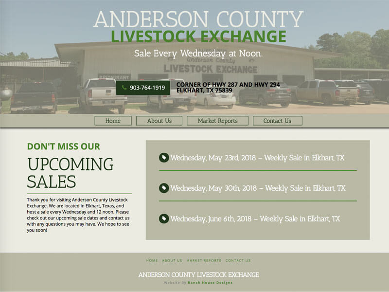 Anderson County Livestock Exchange Ranch House Designs, Inc.