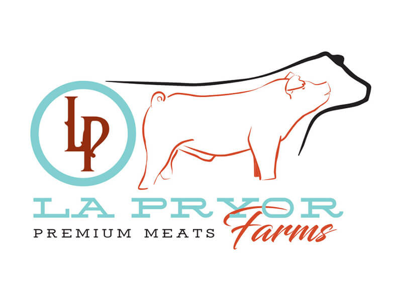 Premium Meats Logo Design Ranch House Designs La Pryor Farms