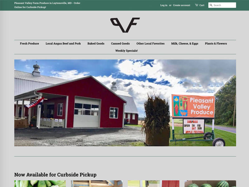 Pleasant Valley Farm Produce Online Store Ranch House Designs, Inc.