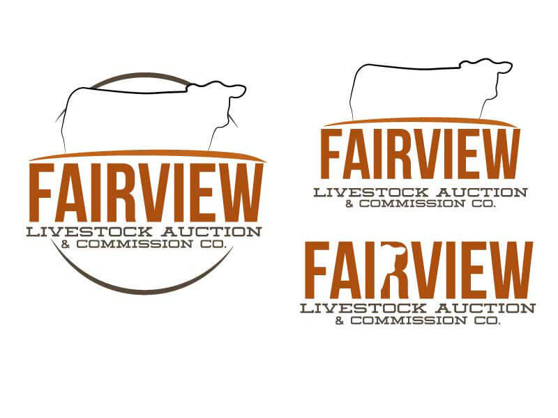 Fairview Livestock Auction Logo Design Ranch House Designs, Inc.