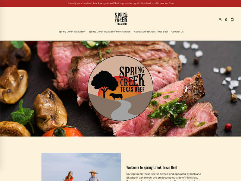 Spring Creek Texas Beef Online Store Ranch House Designs, Inc.