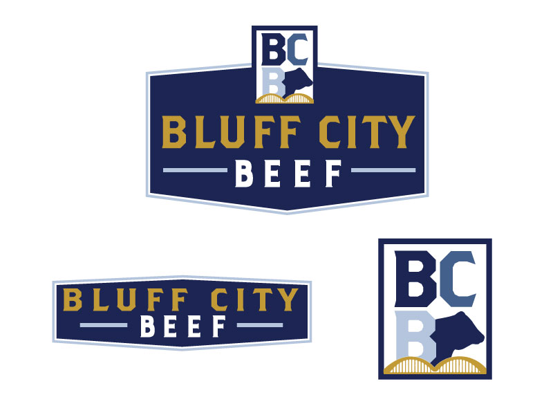 Bluff City Beef Logo Design Ranch House Designs, Inc.