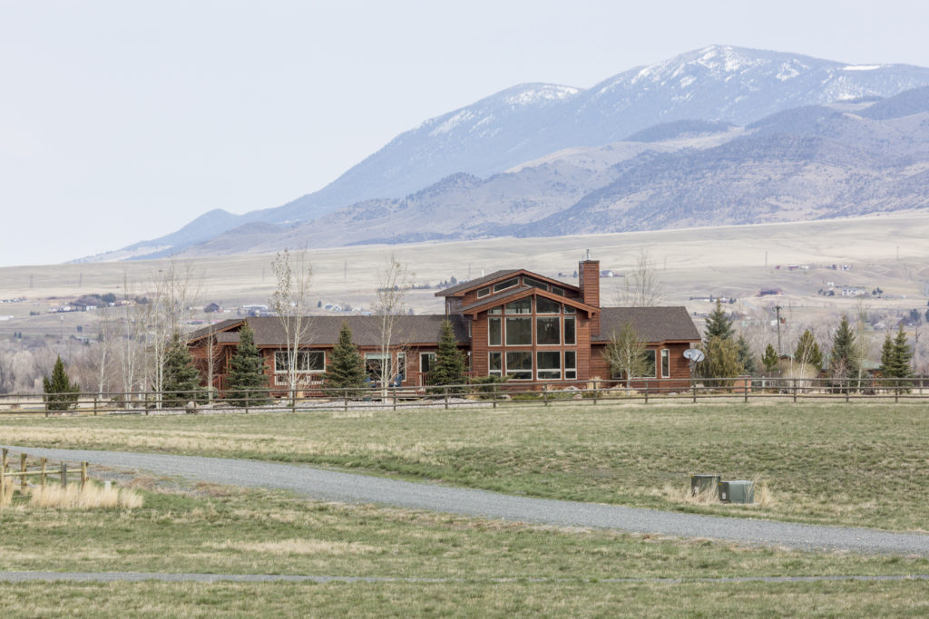 Montana Ranch Properties front view with mtn views