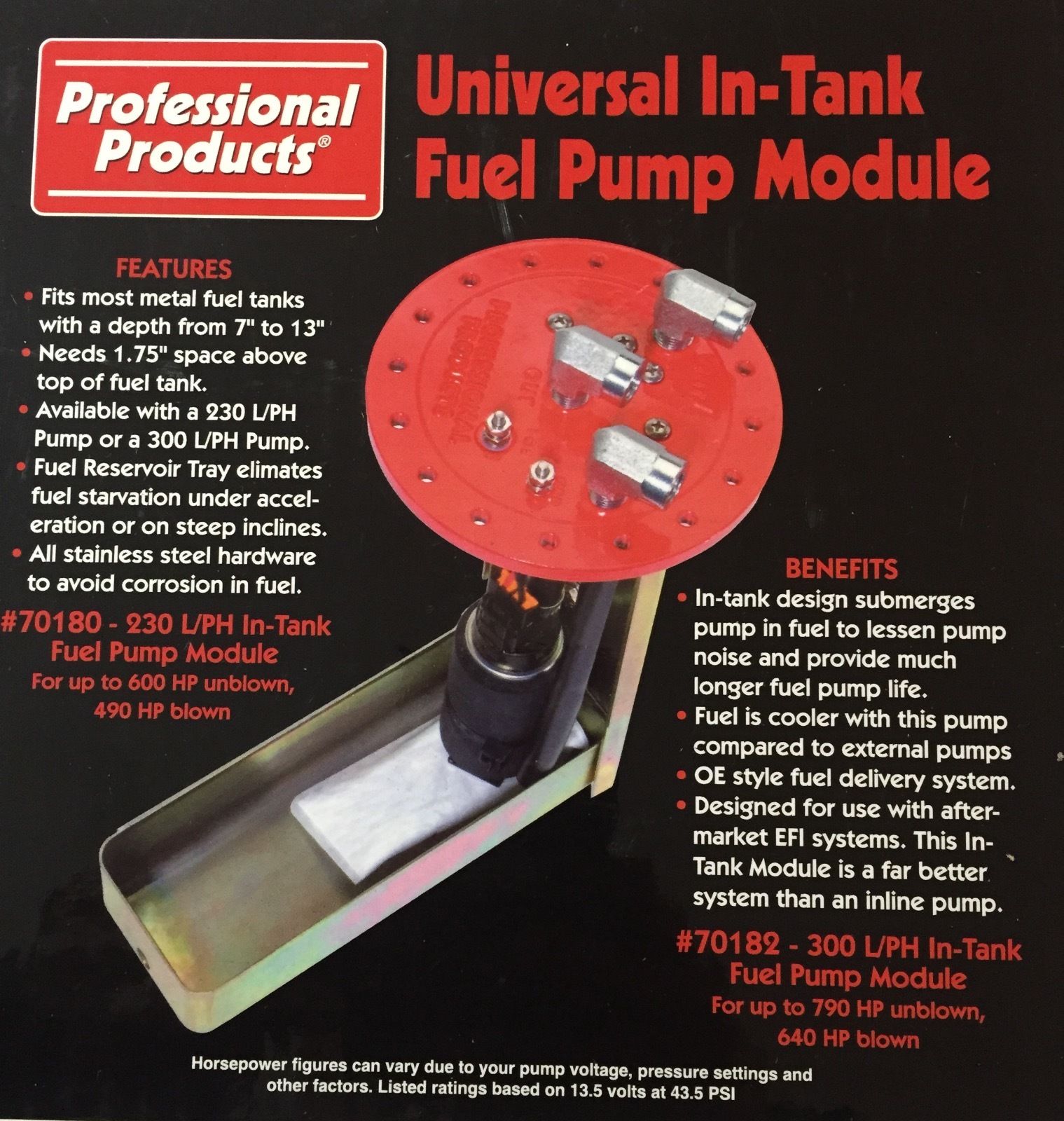 Professional Products Universal InTank Fuel Pump Module 70180 Rancho Performance Centers