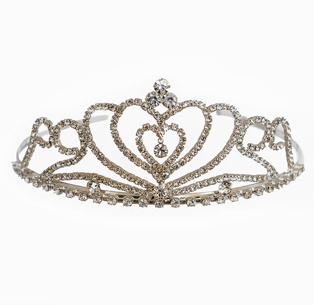 Rancho Trading Company. TR32 Elegant Double Heart Tiara