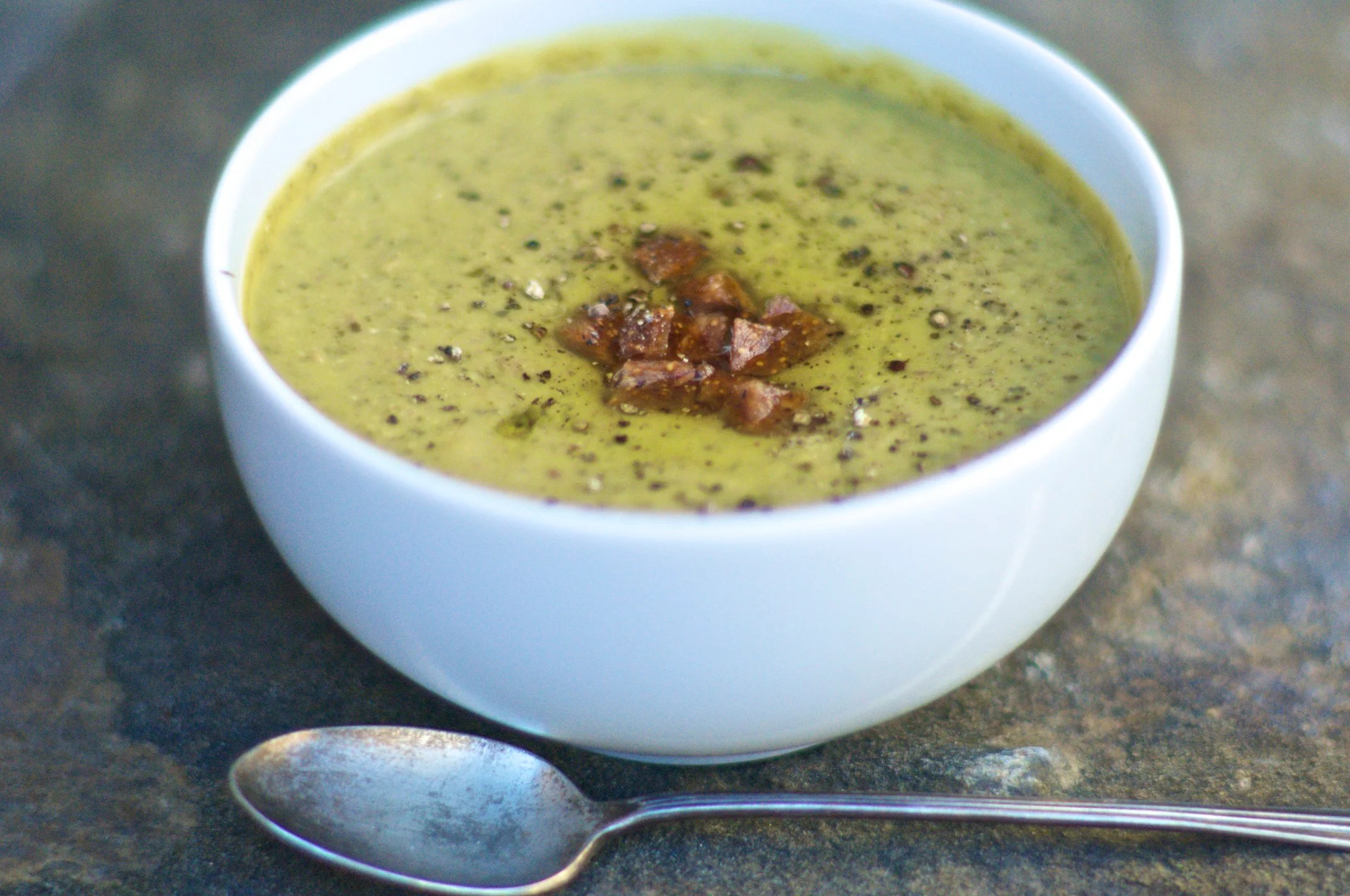 Kale Pesto Soup with White Beans and Cauliflower Randall Beans
