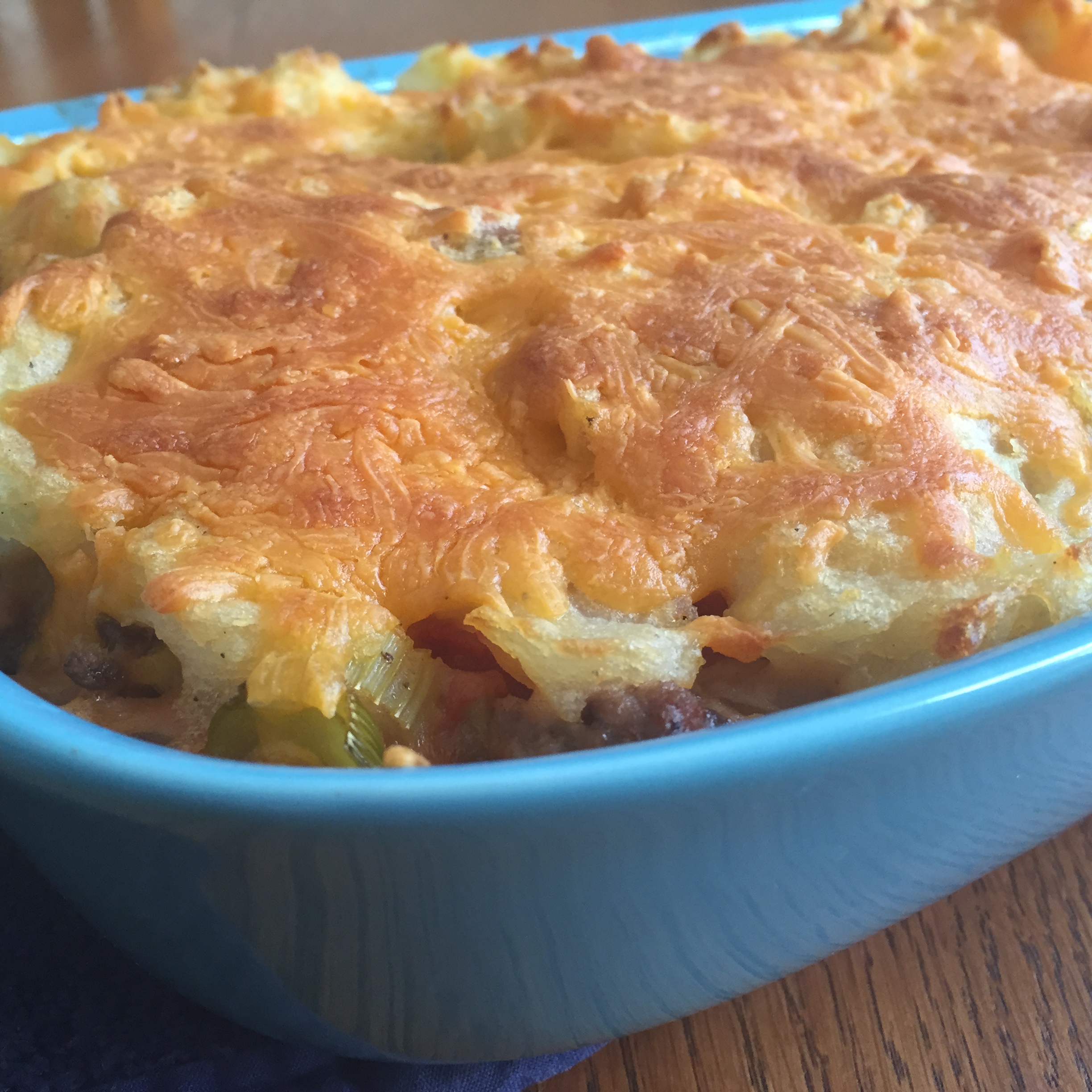 Meat, Bean, and Potato Casserole Randall Beans Fall Recipe