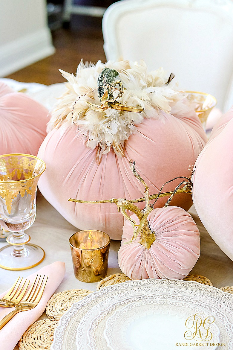 Pink Pumpkin Fall Tablescape Randi Garrett Design