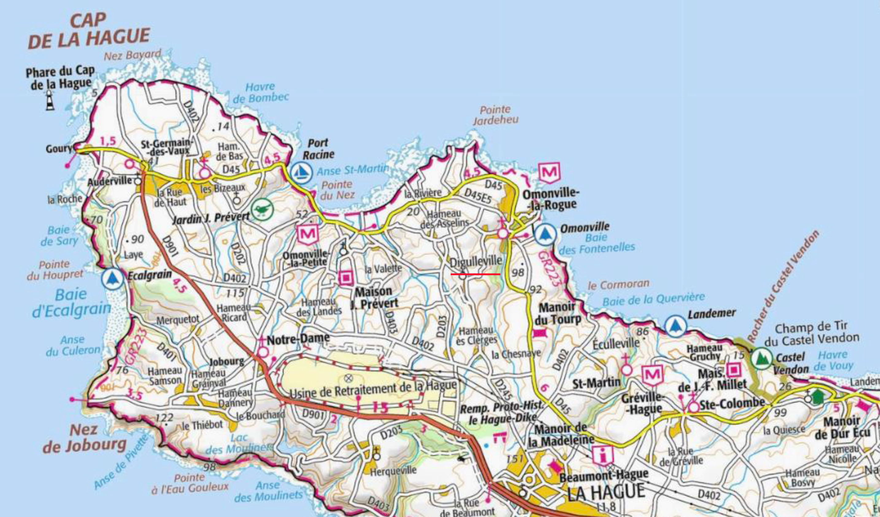 Carte Michelin Du Cotentin Cotentin Randonnées Bourgeronnes