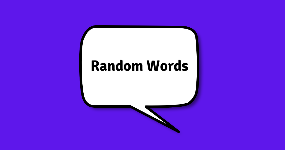 Random Words 🔠 Get Words with Pronunciation for Free