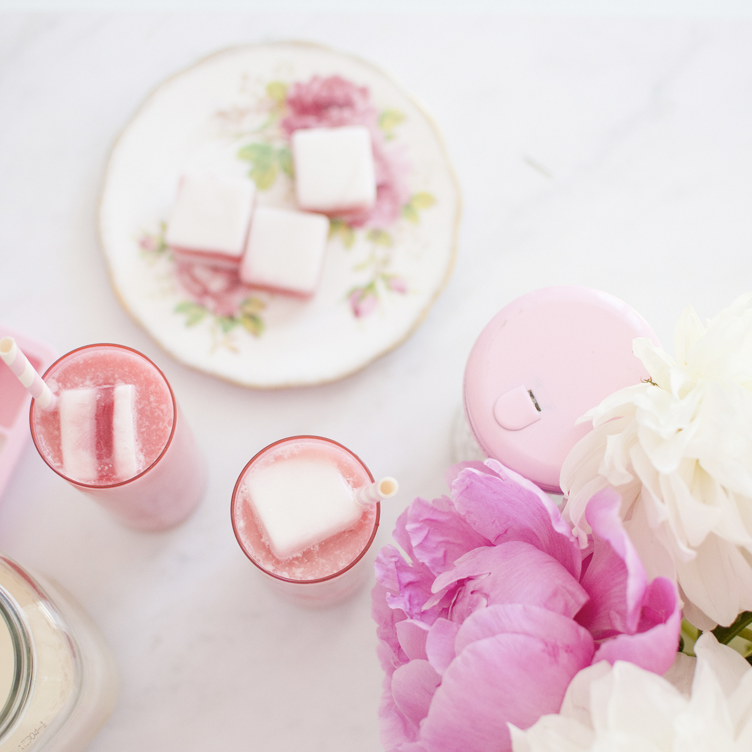 Pink Iced Tea Lattes with Public Lives Secret Recipes