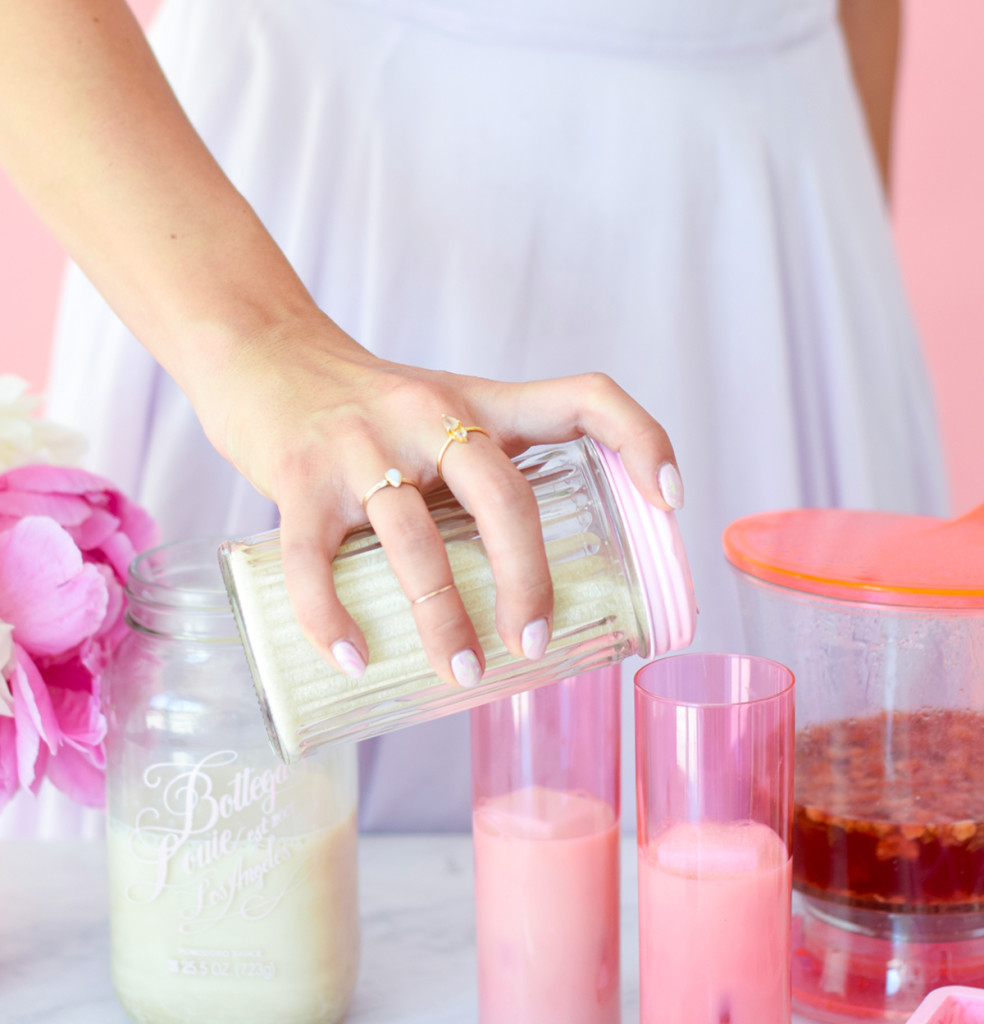 Pink Iced Tea Lattes with Public Lives Secret Recipes